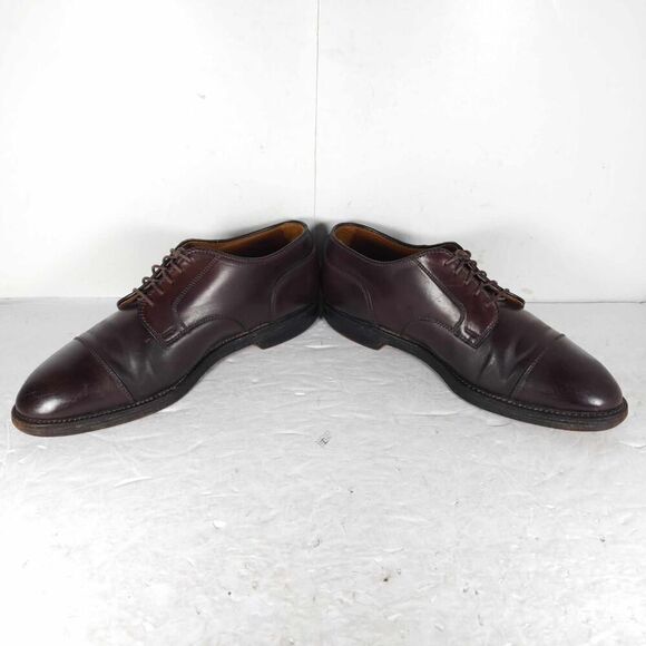 Alden Men's US 7B/D Brown Shell Cordovan Cap Toe Derby Oxford Shoes - Picture 8 of 16